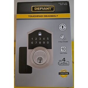 Defiant touchpad deadbolt
